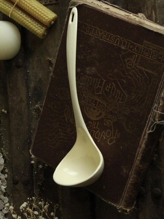Other - Vintage 1970s Large Serving Spoon, Cream Melamine Ware, Made in Taiwan